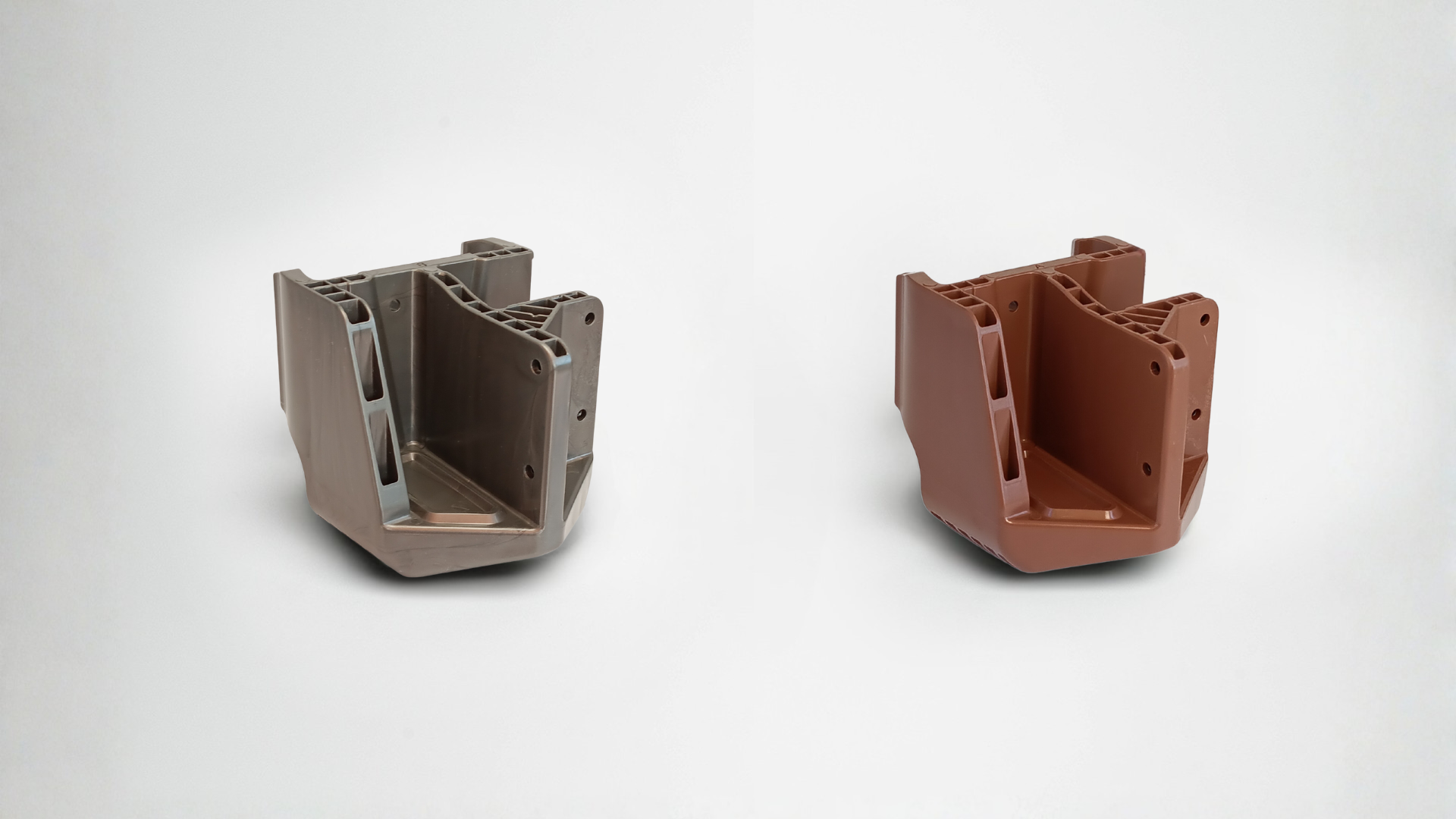 Yosemite Brackets in Molten Steel and Split Sequioa color options