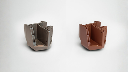 Yosemite Brackets in Molten Steel and Split Sequioa color options